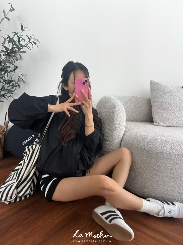 時髦透膚滾邊防曬外套